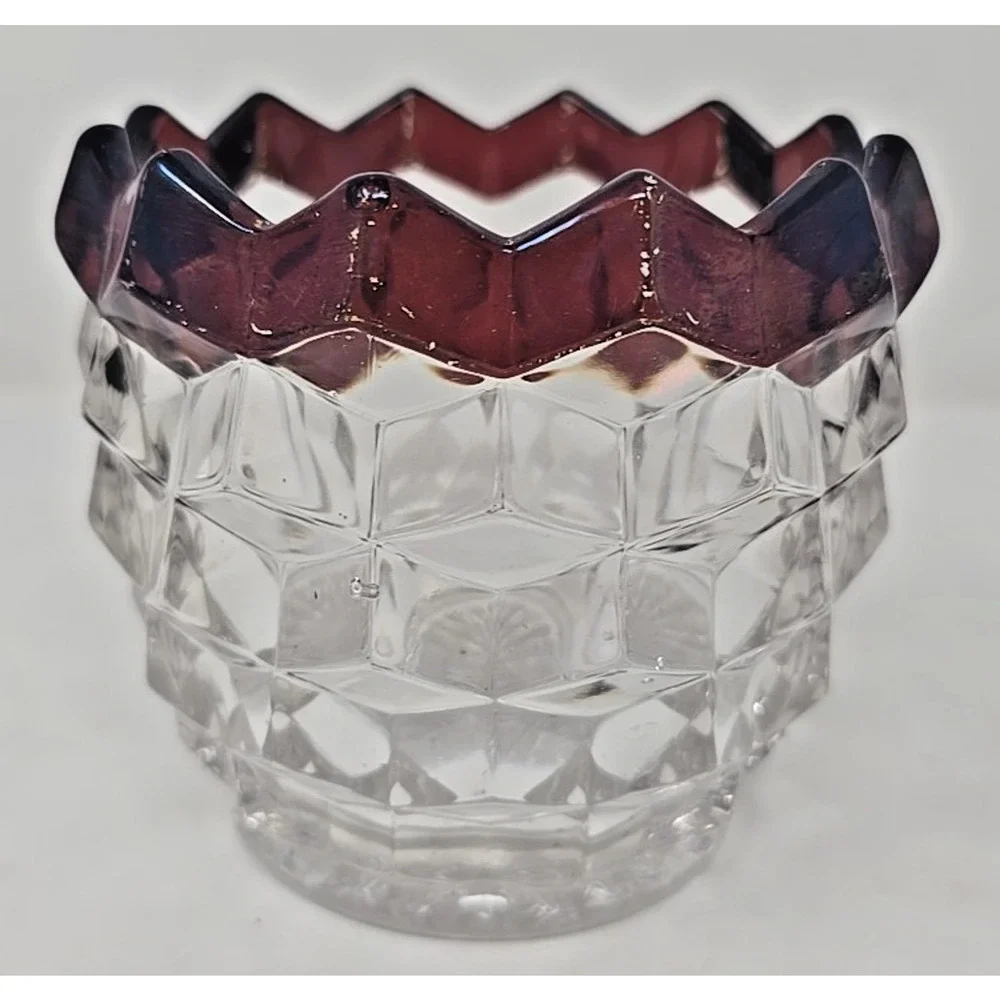Vtg EAPG Fostoria American No 2056 Pattern Ruby Stained Glass Spooner‎ U174/1
